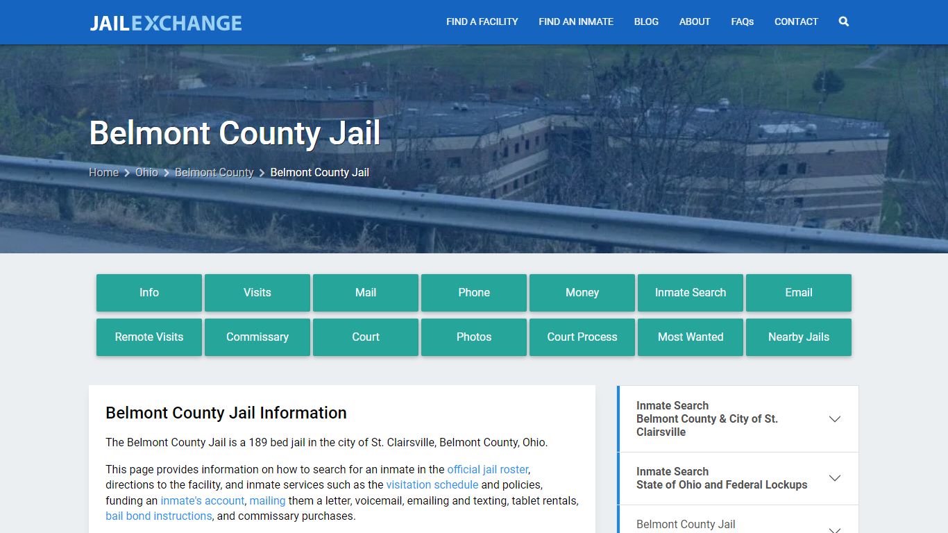 Belmont County Jail, OH Inmate Search, Information